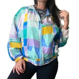 IXSPA by Jamie Sadock Vintage Silk Full Zip Lightweight Jacket Size Medium